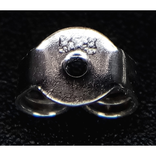 208 - A PAIR OF 14K WHITE GOLD, DIAMOND SOLITAIRE, STUD EARRINGS. 0.50 CTW. 2.8G. MS RED 1009