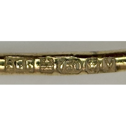 212 - A Pair of 18K Yellow Gold Diamond Stud Earrings. 0.70ctw of round brilliant cuts having near white c... 