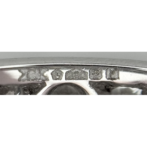 216 - A 950 Platinum and Diamond Full Eternity Ring. Pave setting with 0.40ctw of round brilliant cut diam... 