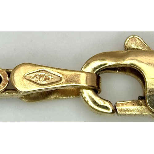 231 - Beautiful 9 CARAT GOLD FANCY BOX CHAIN NECKLACE. Full UK hallmark.  8.7 Grams. 46 cm.