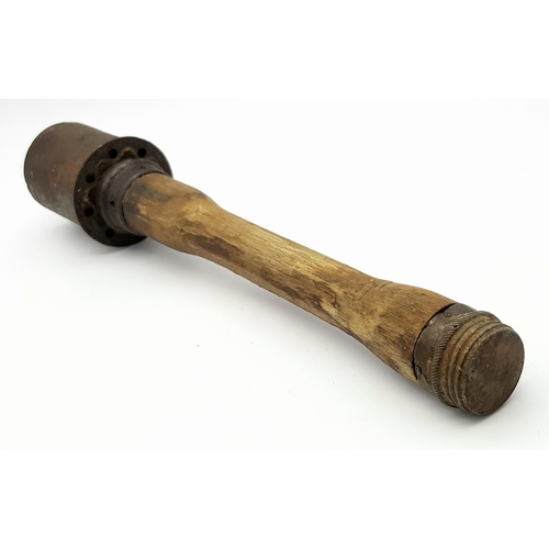 234 - A Rare German Inert WW2 Era Smoke Grenade (potato masher) with Stick Handle. Smoke escape holes at b... 