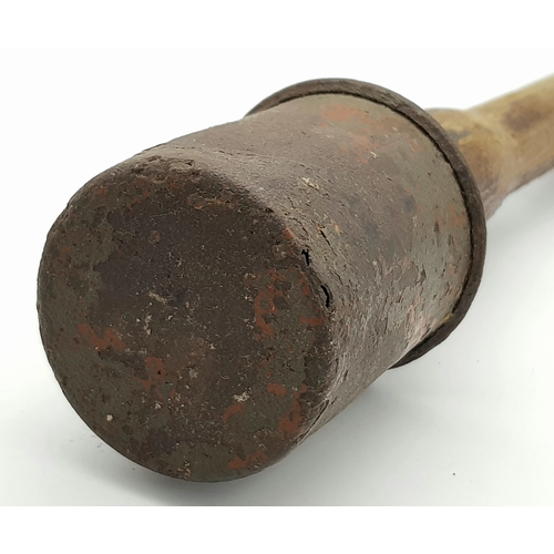 234 - A Rare German Inert WW2 Era Smoke Grenade (potato masher) with Stick Handle. Smoke escape holes at b... 