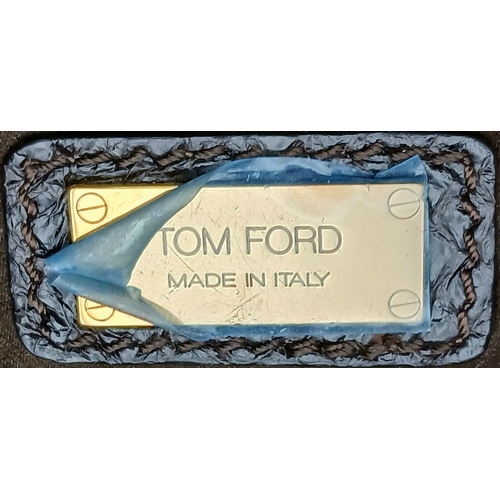 317 - A Tom Ford Python Skin Leather Handbag. Crafted in dark brown genuine python skin with a rich, natur... 
