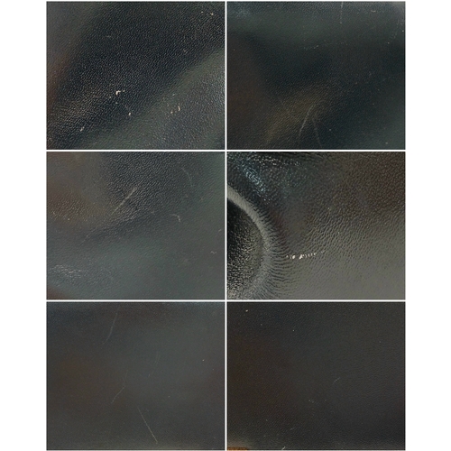 338 - A Céline Vintage Navy Triomphe Shoulder Bag. Navy leather exterior with gold-tone hardware, Triomphe... 