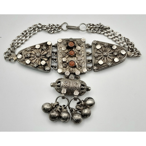 343 - Antique FAR EASTERN DANCERS SILVER  BRACELET. Full of intricate SILVER DETAIL. Please see pictures. ... 