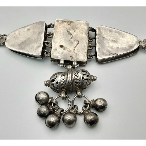 343 - Antique FAR EASTERN DANCERS SILVER  BRACELET. Full of intricate SILVER DETAIL. Please see pictures. ... 