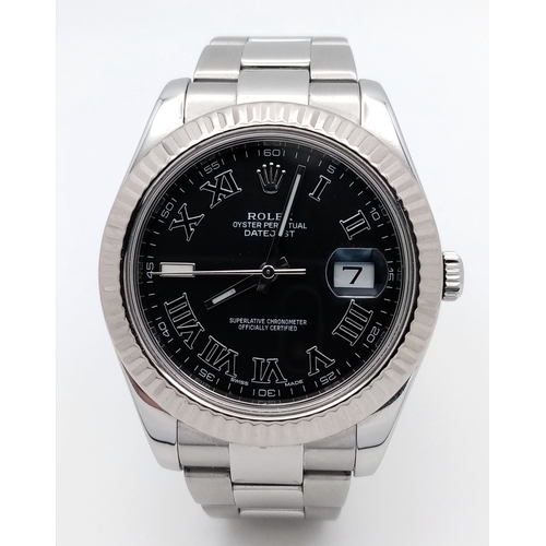 596 - A Rolex Datejust II Gents Automatic Watch. Model 116334. Stainless steel bracelet and  case - 41mm. ... 