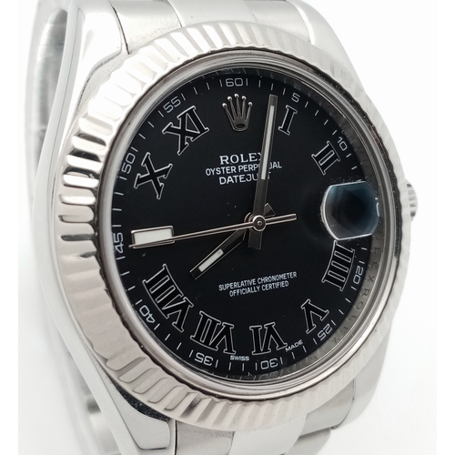 596 - A Rolex Datejust II Gents Automatic Watch. Model 116334. Stainless steel bracelet and  case - 41mm. ... 