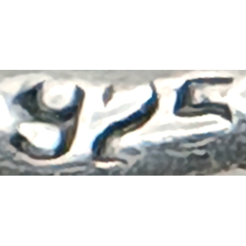 108 - A pretty 925 silver charm and freshwater pearl bracelet. Approx 17cm length. Please see photos for d... 