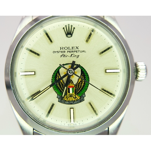 304 - A Vintage Rolex UAE Air-King Automatic Gents Watch. Model 5500. Stainless steel bracelet and case - ... 