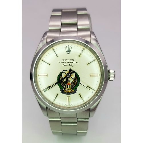 304 - A Vintage Rolex UAE Air-King Automatic Gents Watch. Model 5500. Stainless steel bracelet and case - ... 