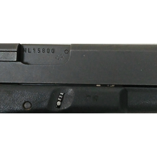 90 - A Deactivated Austrian Glock 17 Semi Automatic Pistol with Silencer. 9mm calibre with a 4.5 inch bar... 