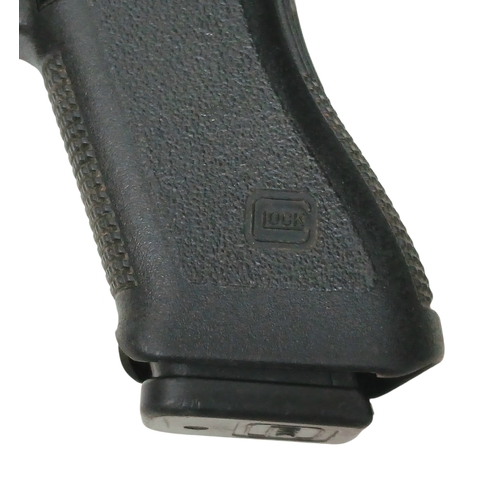 90 - A Deactivated Austrian Glock 17 Semi Automatic Pistol with Silencer. 9mm calibre with a 4.5 inch bar... 