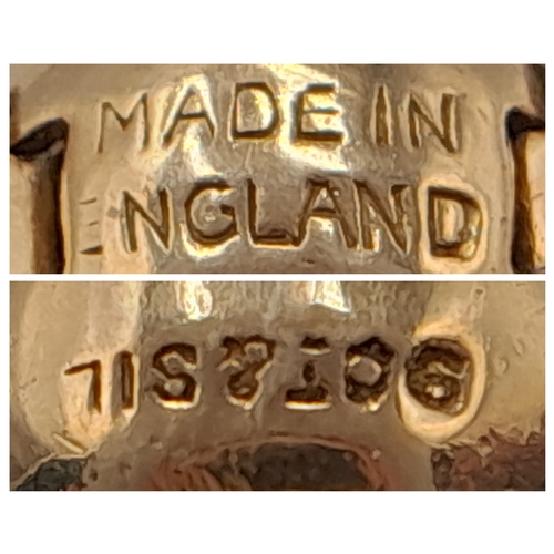 1231 - A Vintage Gold On Silver Masonic Orb Cross Pendant on a later Gold on Sterling Silver 46cm Length Ch... 