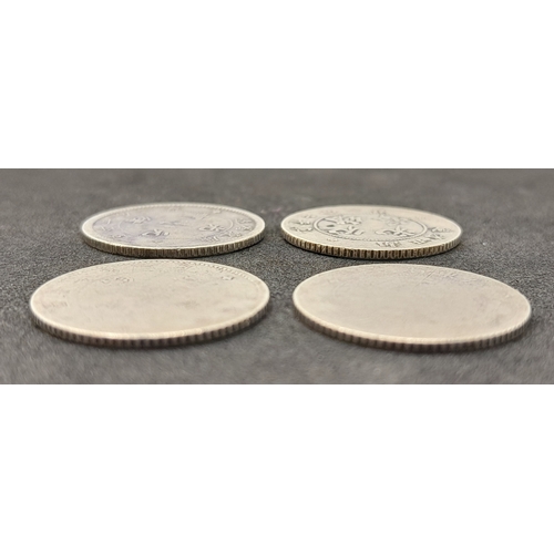 1378 - A Parcel of Four Antique Chinese Silver Coins Comprising 1) Three 1890 Dated China Empire 7.2 Candar... 