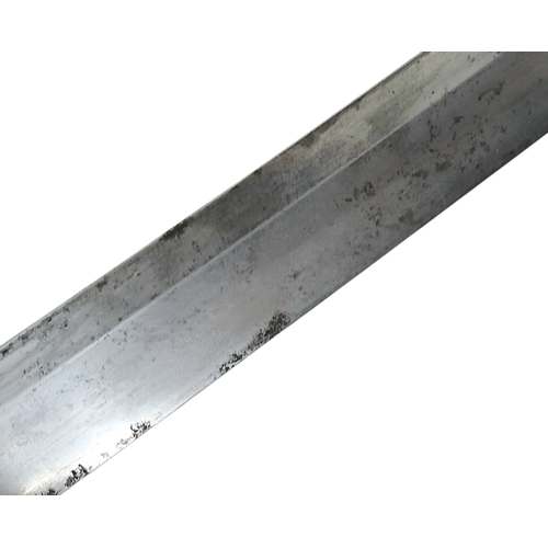 13 - WW2 Japanese Officers Katana-Shin Gunto Sword. A shortened Katana Blade with a marked tang set with ... 