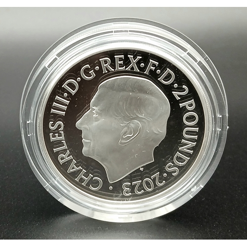 683 - A Royal Mint 1oz Fine Silver (.999) Star Wars Proof £2 Coin - R2-D2 and C-3PO. Limited edition with ... 