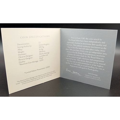 683 - A Royal Mint 1oz Fine Silver (.999) Star Wars Proof £2 Coin - R2-D2 and C-3PO. Limited edition with ... 