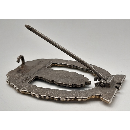 617 - WW2 German Kriegsmarine Mine Sweepers Badge. Maker Marked: