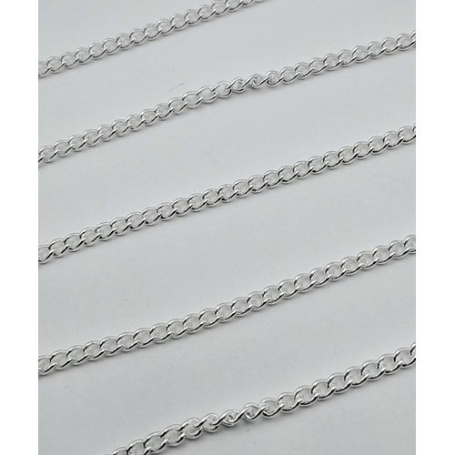 1204 - A Pretty Sterling Silver Pink and White Diamonique Cubic Zirconia Pendant Necklace. 46cm Length Chai... 