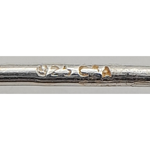 650 - A Pair of Sterling Silver and Tigers Eye Earrings. 5.7cm Drop. The Tigers Eye measures 2 x 1.4cm and... 