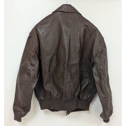 68 - A Vintage USA Airforce Cooper Pilots Leather Jacket. Size 48L. Worn condition but still wearable.