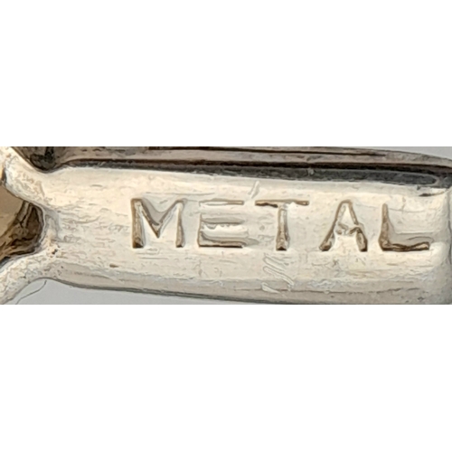 720 - An Elegant Sterling Silver and Citrine Set Tennis Bracelet-18.5cm Length. Set with Twenty 6 x 5mm Ov... 