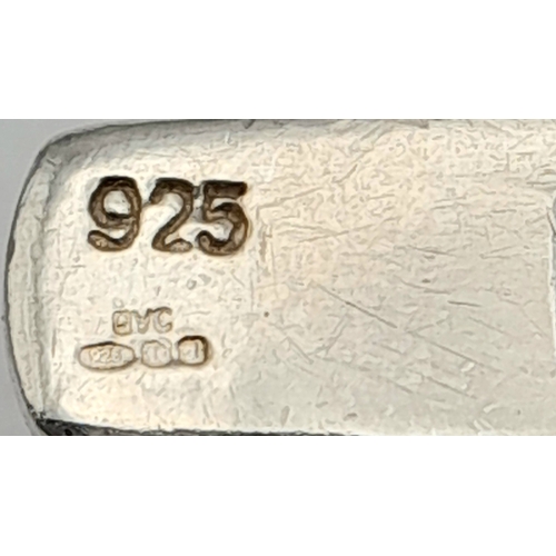 720 - An Elegant Sterling Silver and Citrine Set Tennis Bracelet-18.5cm Length. Set with Twenty 6 x 5mm Ov... 