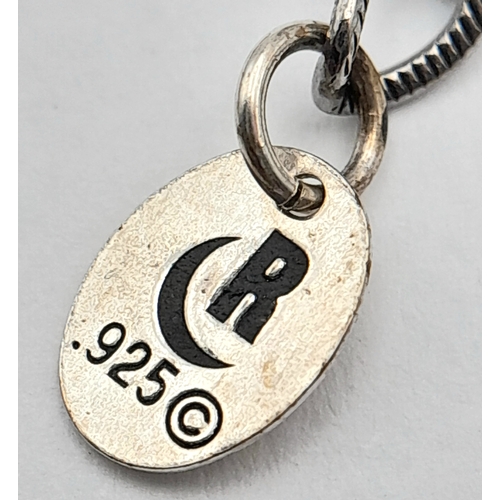 622 - A Vintage Sterling Silver and Coral Beaded Necklace. Fits 43cm plus length. The Largest Centre Silve... 