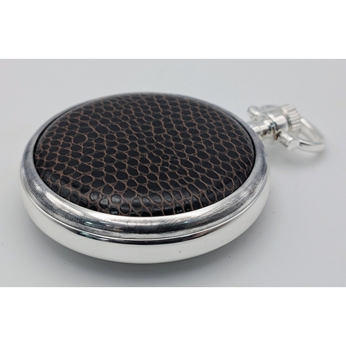 657 - Two Silver Plated Pocket Watches Comprising 1) A Key Wind Manual Pocket Watch with Chain and 2) A To... 