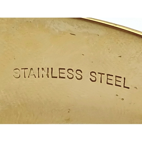 663 - A MICHAEL KORS, GOLD TONE, CHRONOGRAPH, BRACELET WATCH. IN FULL WORKING ORDER. NEW BATTERY FITTED RE... 