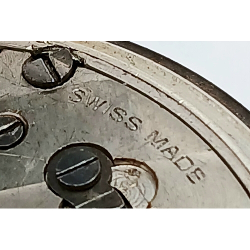 322 - Antique SILVER POCKET WATCH. Clear hallmarks for Aaron Dennison, Birmingham 1915. Mechanism marked f... 