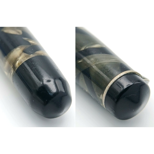 56 - Vintage PARKER FOUNTAIN PEN. 14 CARAT GOLD NIB. Marble Finish. Please see pictures.