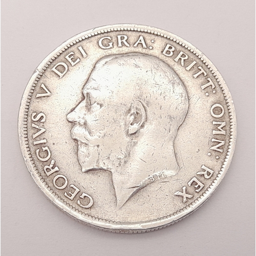 639 - A 1917 George V 925 Silver Half Crown Coin. Please refer to photos for condition.