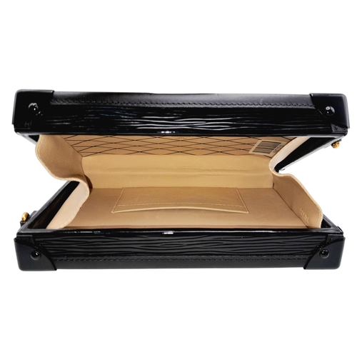 613 - A Louis Vuitton Red and Black Petite Malle Clutch/Crossbody Bag. Epi leather and leather exterior wi... 