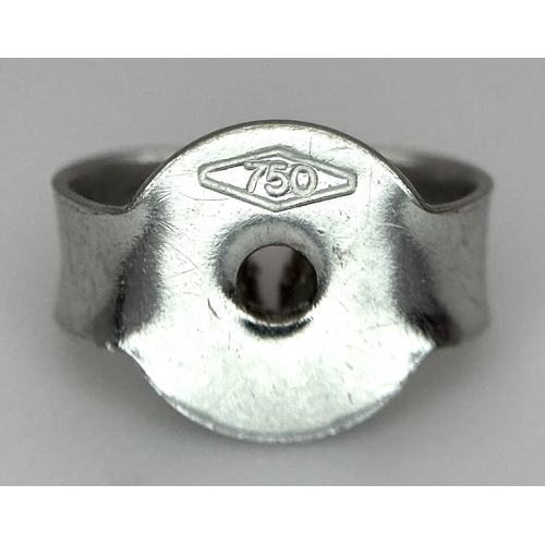 1234 - A Single 18K White Gold Diamond Stud Earring. 0.70ct round brilliant cut having J colour and I1 clar... 