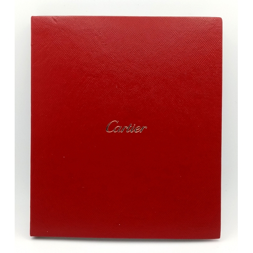 19 - A Cartier Santos 100 Diamond Encrusted Automatic Watch. Black leather strap with fold-over clasp. Di... 