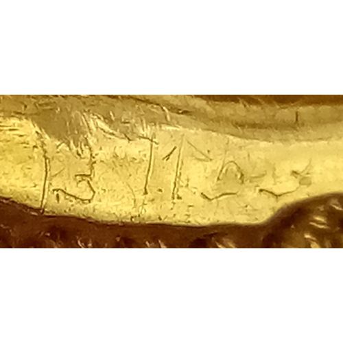 1161 - 18k yellow gold floral brooch, 0.01ct diamond weight, 13.9g total weight. SH2566I.