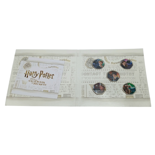 680 - Three Westminster Mint Harry Potter Collectible 50p Coin Sets. Fifteen coins in total. Sealed in ori... 