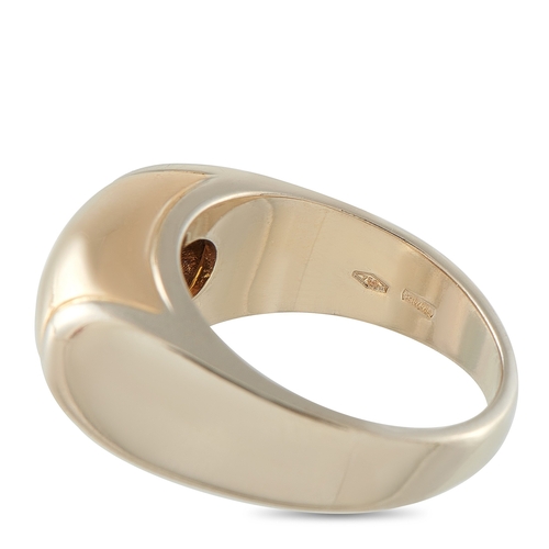 716 - A Bvlgari Tronchetto 18K Yellow Gold Ring. Crafted in 18K yellow gold, the band curves with a smooth... 