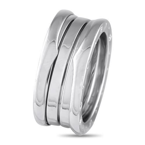 702 - A Bvlgari B.zero1 18K White Gold Ring. The collections signature spiral detail at the center of the ... 