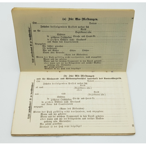 1029 - A Very Good Order WW1 Dated German Soldiers Service Book with 1917/1918 Date Stamps