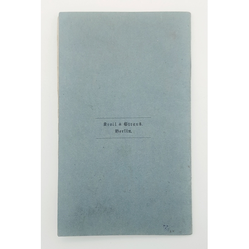 1029 - A Very Good Order WW1 Dated German Soldiers Service Book with 1917/1918 Date Stamps