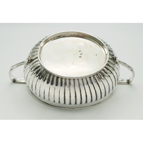 44 - An Antique Sterling Silver Twin Handled Sugar Bowl. Hallmarked London 1894, Total Weight 229.81 gram... 