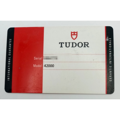 652 - A Tudor Fastrider Chronograph Automatic Gents Watch. Model 42000. Stainless steel bracelet and case ... 