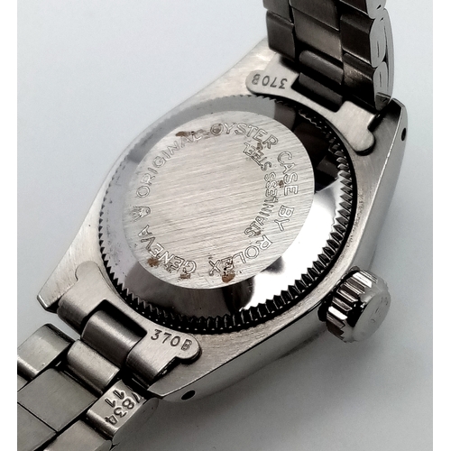 681 - A Tudor Princess Oysterdate Automatic Ladies Watch. Stainless steel bracelet and case - 24mm. Silver... 