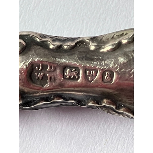 693 - Antique SILVER HANDLED GLOVE STRETCHERS. Clear hallmark for Deakin and Sons, Chester 1905. Fabulous ... 