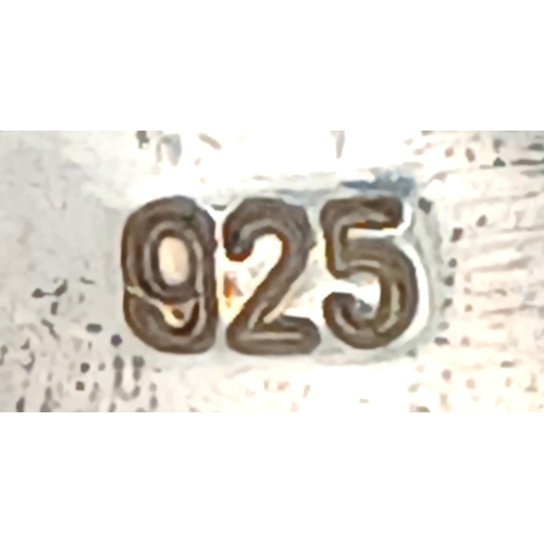 1572 - A Sterling Silver Cuban Chain Link Ring. Size P, Hallmarked 925. Total Weight 5.74 Grams.