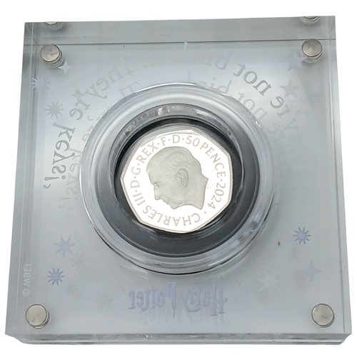 1199 - A Royal Mint Harry Potter - The Winged Keys. Limited Edition Sterling Silver Proof 50p Coin. Encapsu... 