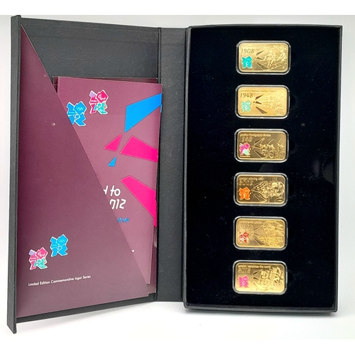 1248 - A London 2012 Commemorative Olympic Set of Gold Plated Ingots. Each limited edition ingot weighs 25g... 